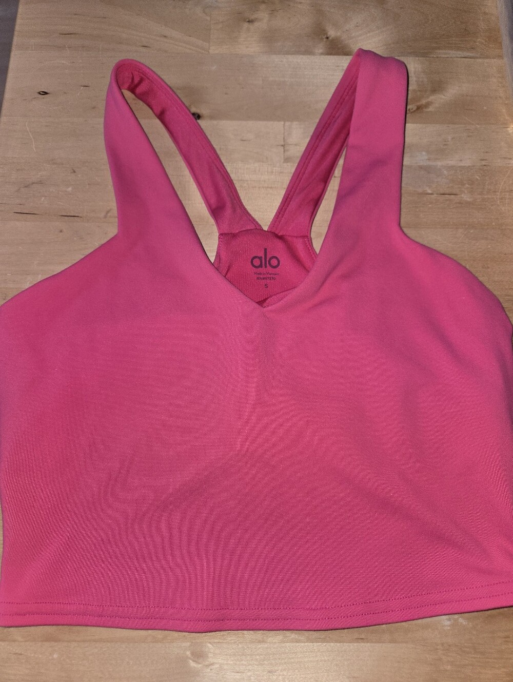 ALO Yoga Airbrush Real Bra Tank Pink Summer Crush Small